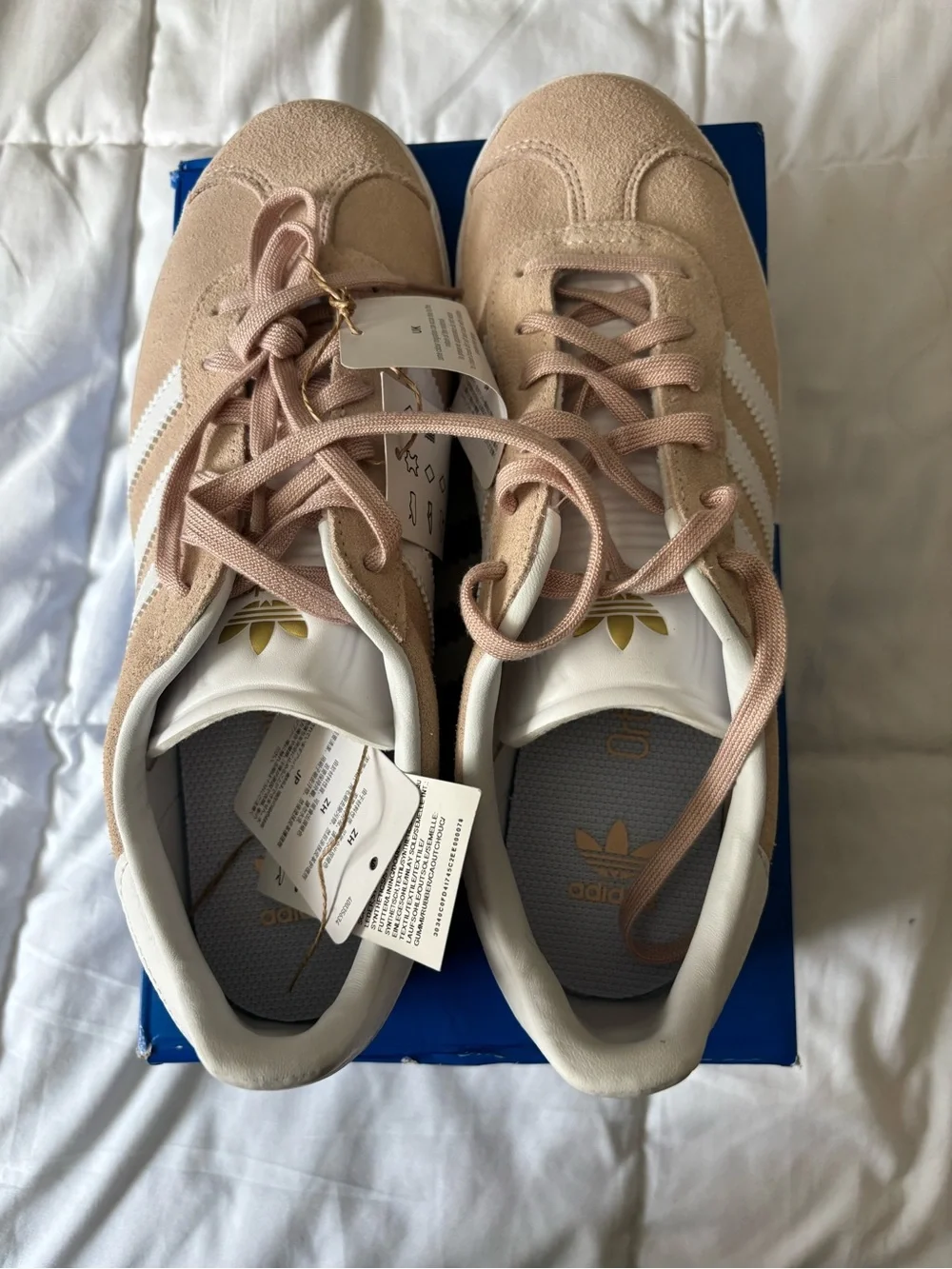 Adidas Gazelle Suede Sneakers for Women - Pale Pink/White